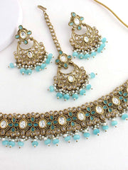 Pritika Necklace Set-Pastel Blue