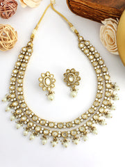 Shamika Necklace Set-White