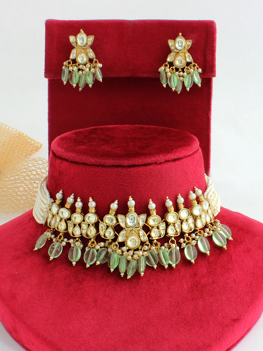 Suhani Necklace Set-Mint Green