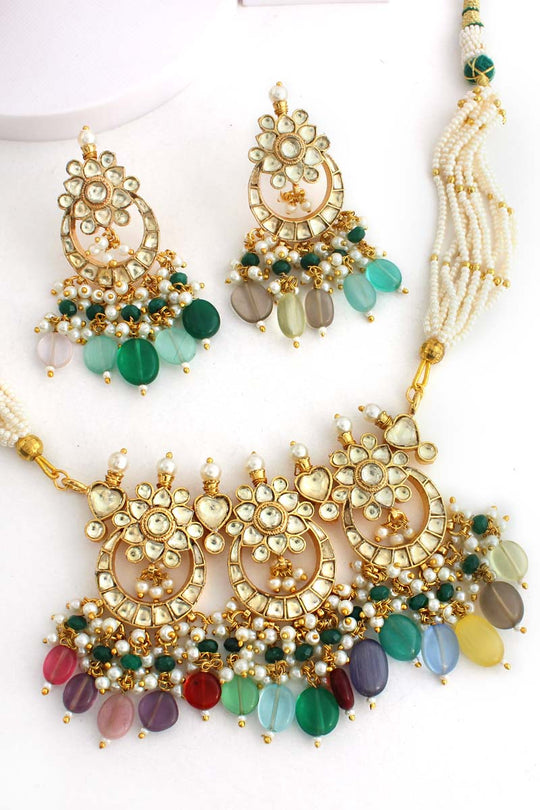 Naina Necklace Set-Multicolor