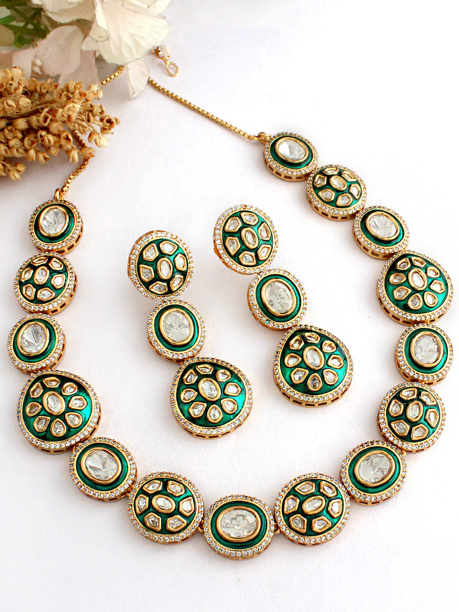 Sonam Necklace Set-Green