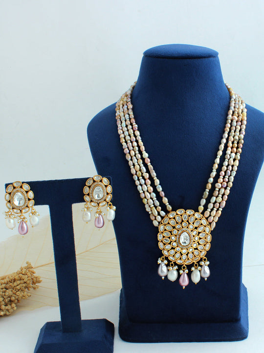 Navika Necklace Set-White