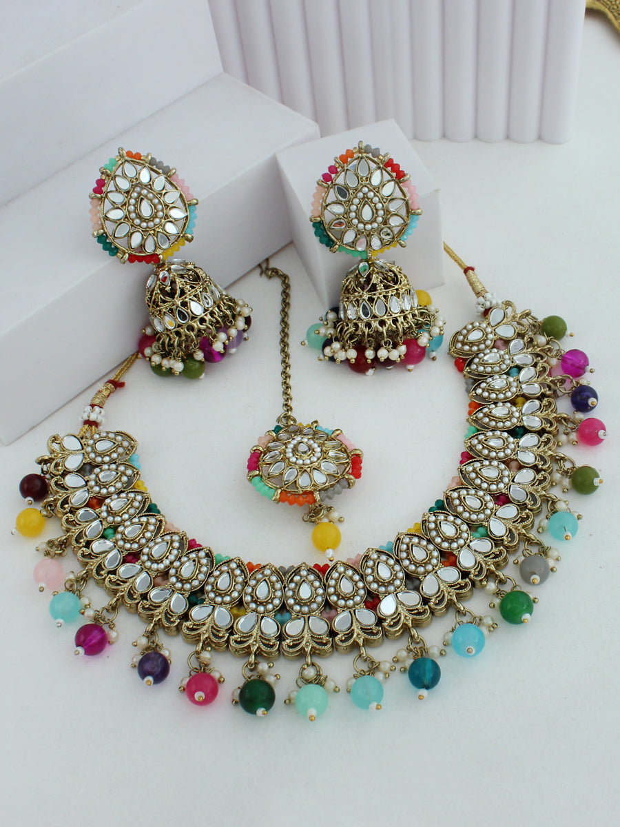 Shirin Necklace Set-Multicolor