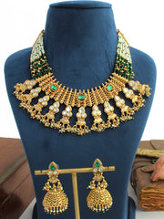 Tanvika Necklace Set-Green