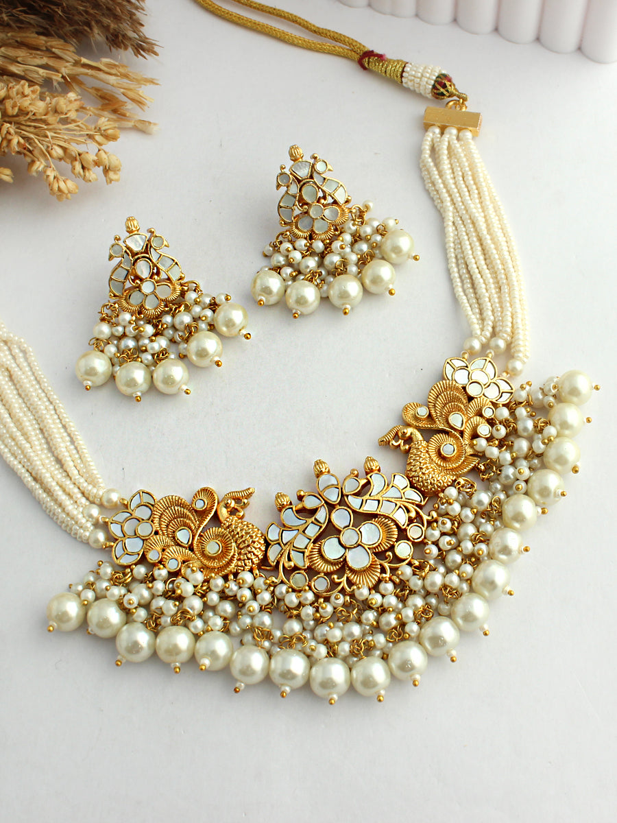 Sitakshi Necklace Set-Ivory