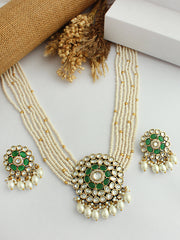 Arvika Necklace Set-Green