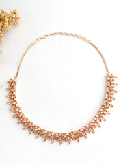 Rashi Cz Necklace-Rose Gold