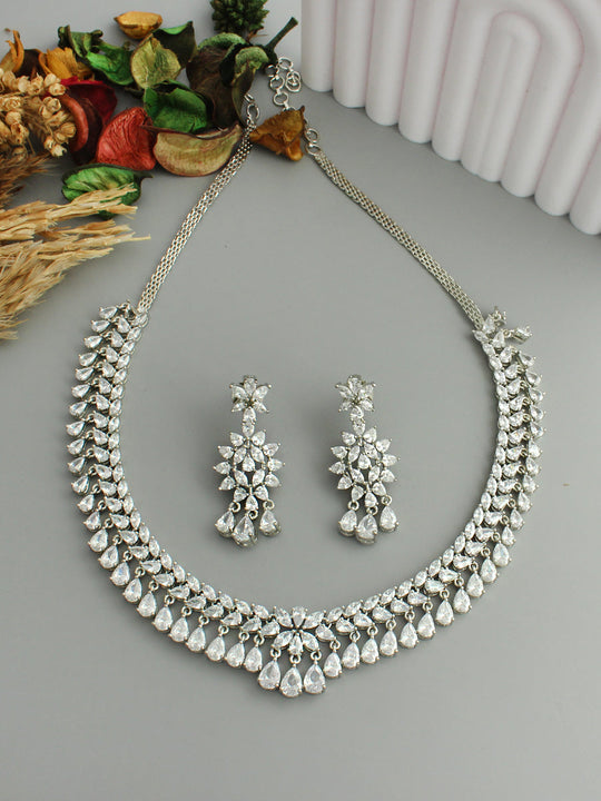 Renee Necklace Set-Silver