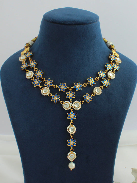 Nirvi Layered Necklace-Blue