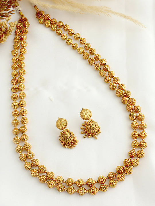 Aabha Layered Necklace Set-Gold