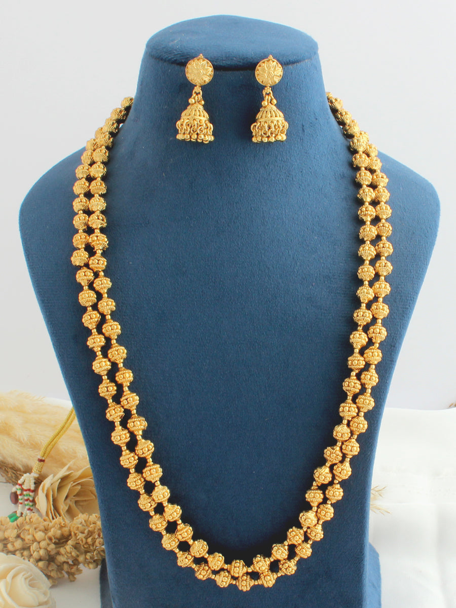 Aabha Layered Necklace Set-gold