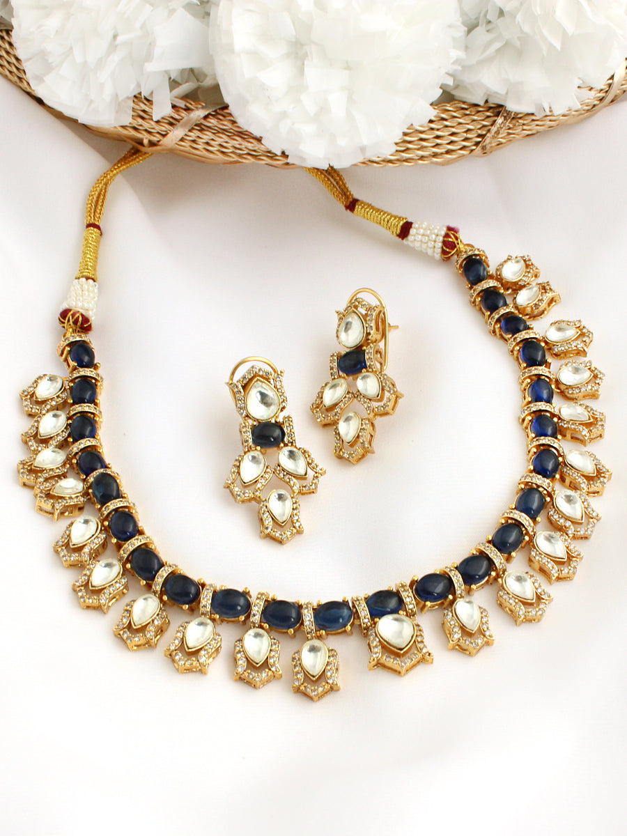 Virisha Necklace Set-Blue