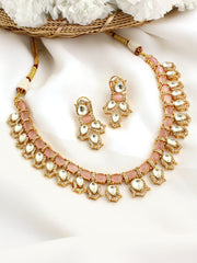 Virisha Necklace Set-Pastel pink