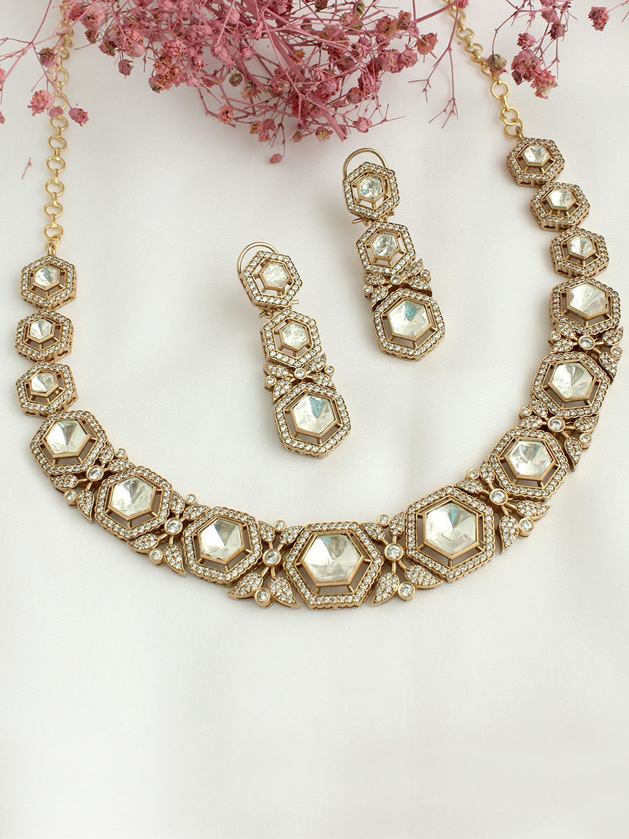 Ziva Necklace Set-White