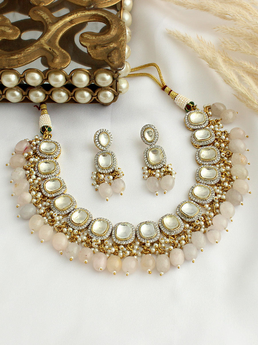 Reet Necklace Set-Pastel Pink