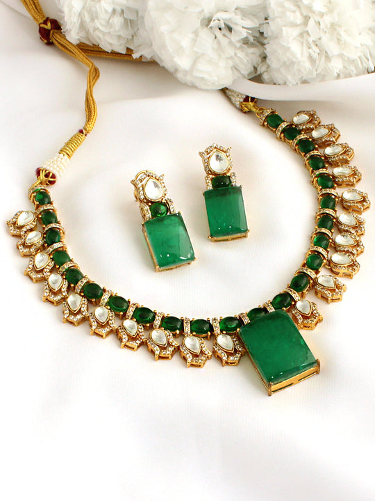 Erica Necklace Set-Green