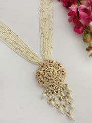 Shehnaz Jadau Long Necklace-gold