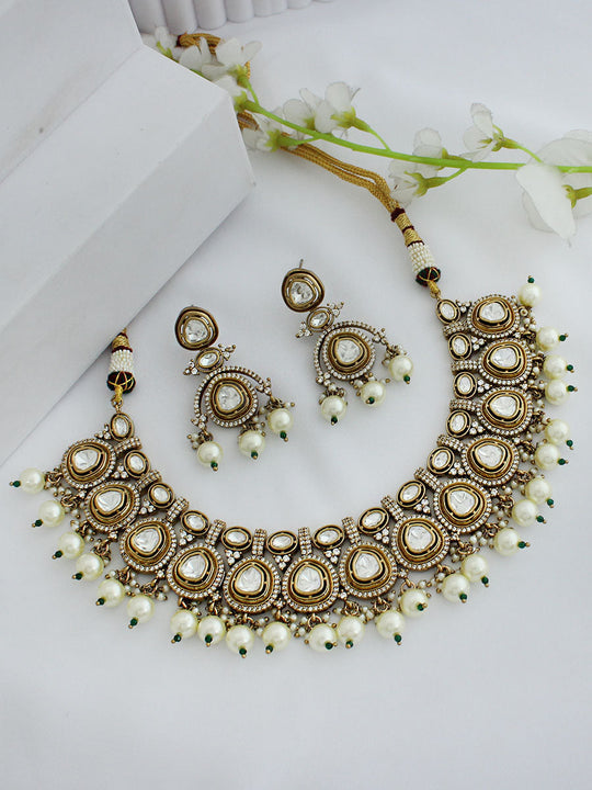 Kimaya Necklace Set-White