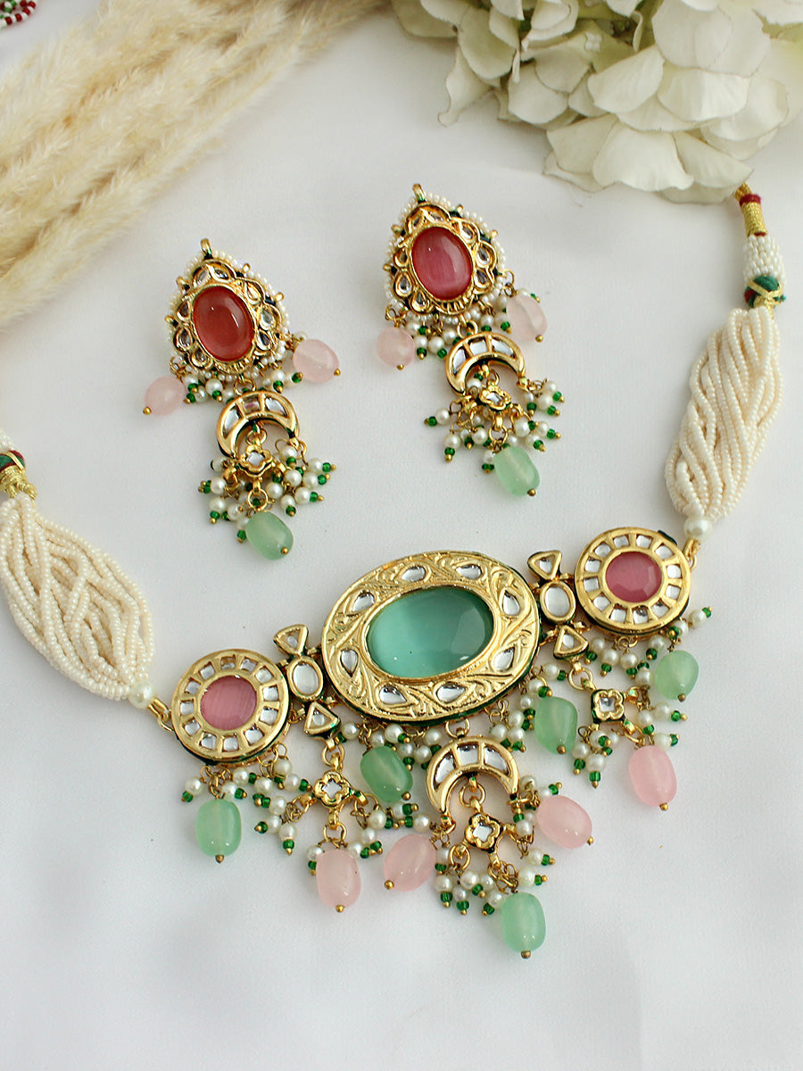 Nabhya Choker Necklace Set