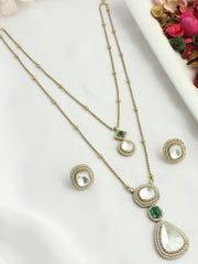 Kiana Pendant Necklace Set - Green