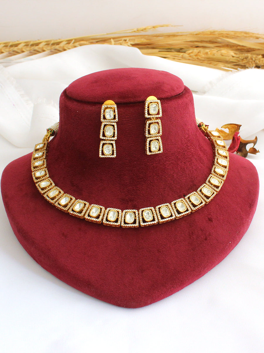 Tavishi Necklace Set-White