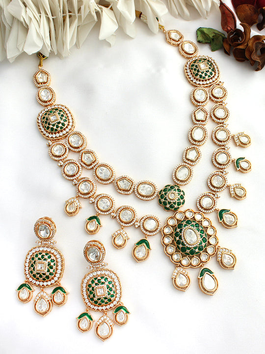 Krishika Necklace Set-Green