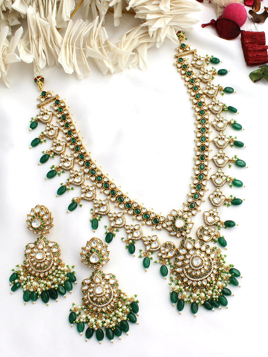 Mansvi Necklace Set-Green