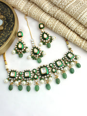 Shiza Choker Necklace Set-Green