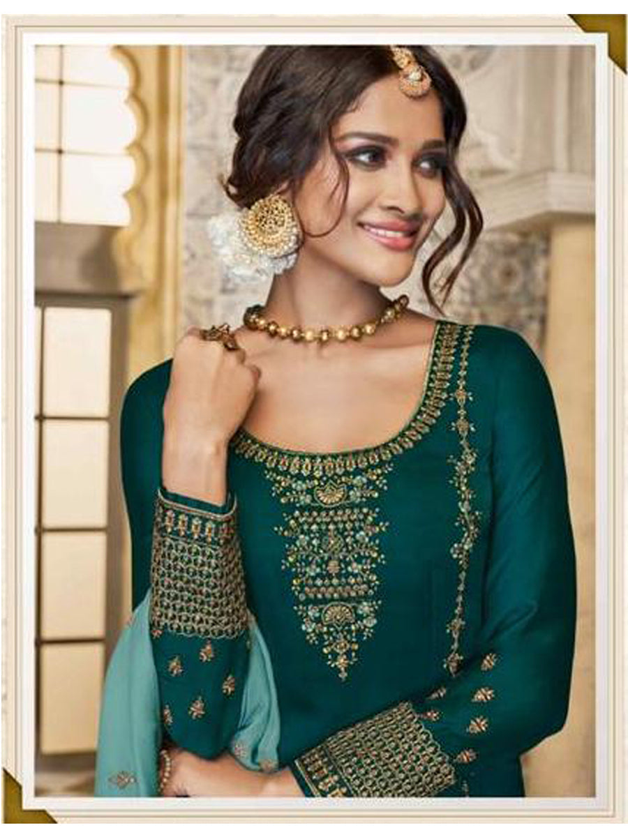 Rasika Suit-Teal Blue